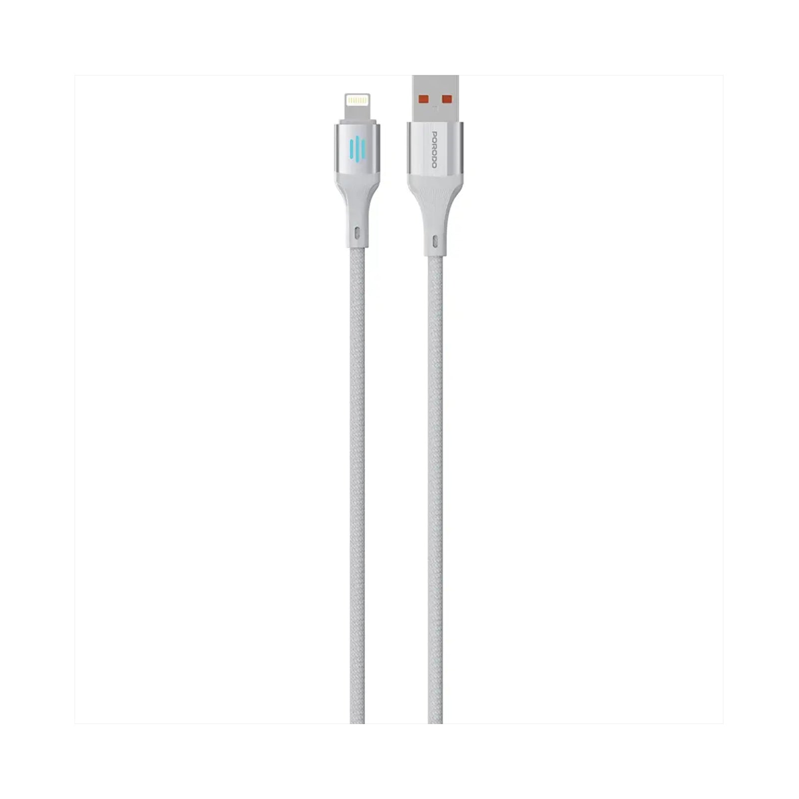 Porodo USB-A To Lightning Charging & Data Cable - Silver